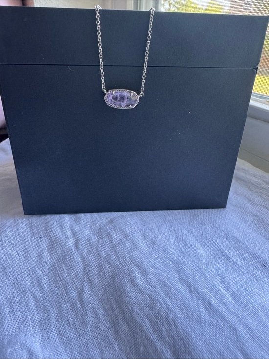 Kendra Scott Jewelry - Kendra Scott Silver Necklace with Purple Stone